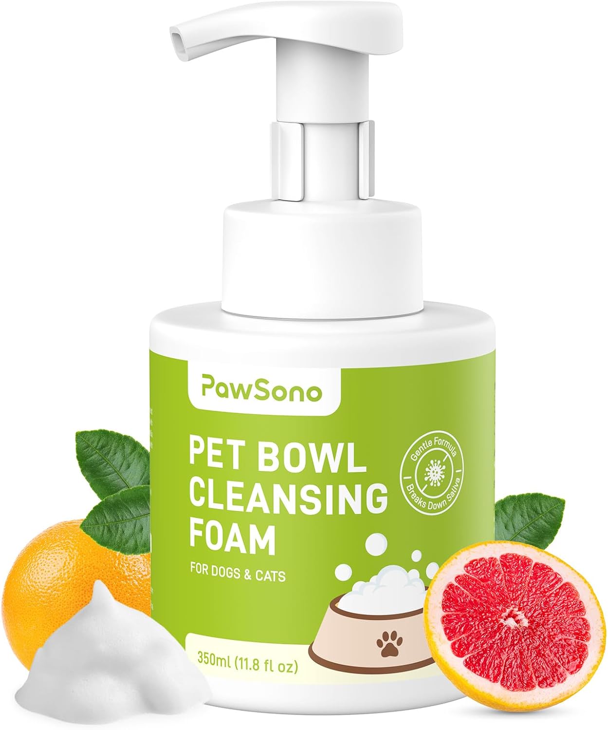 PawSono Pet Bowl Cleaner Mousse - 12oz