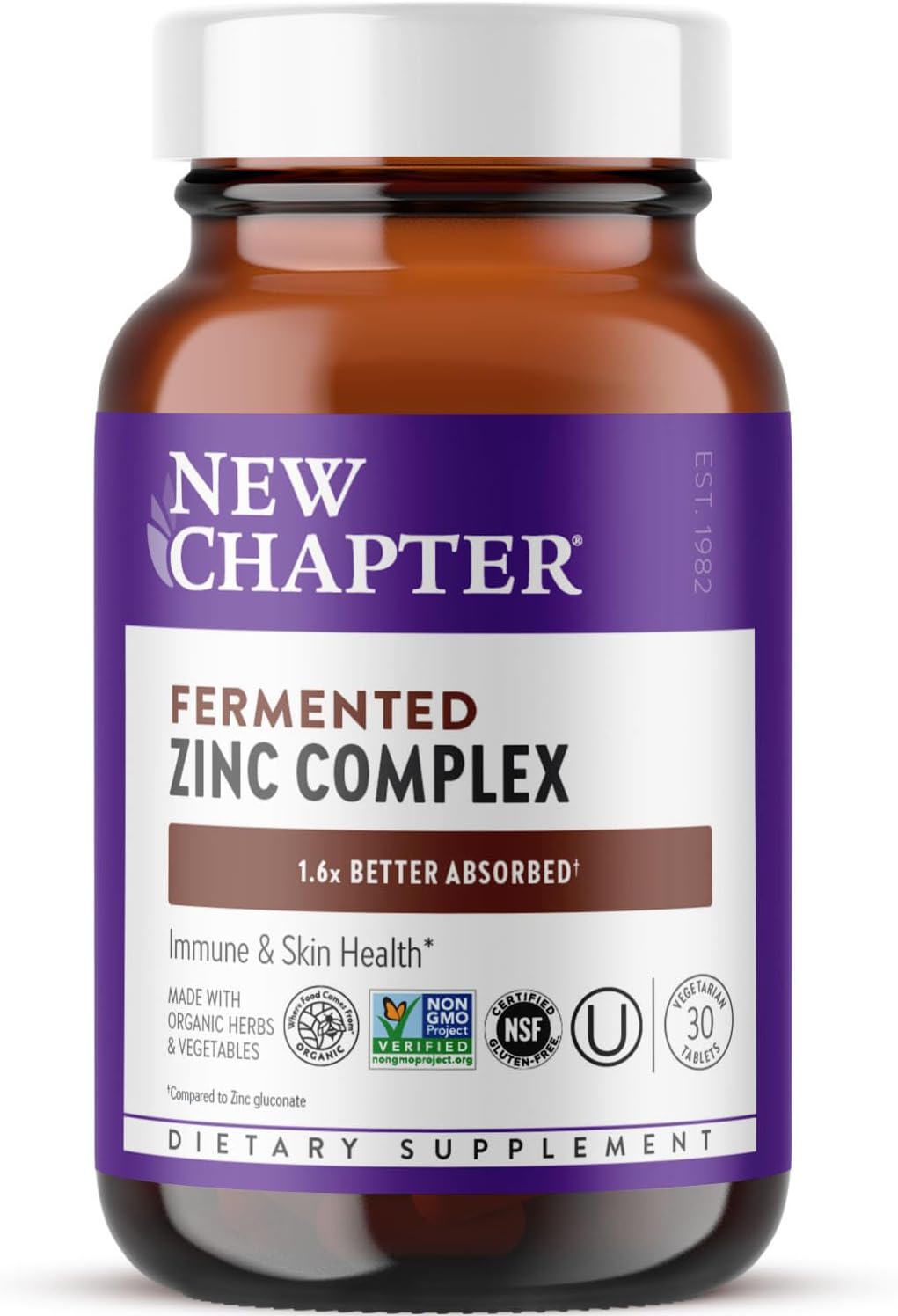 New Chapter  Fermented Zinc Complex - 30 Count
