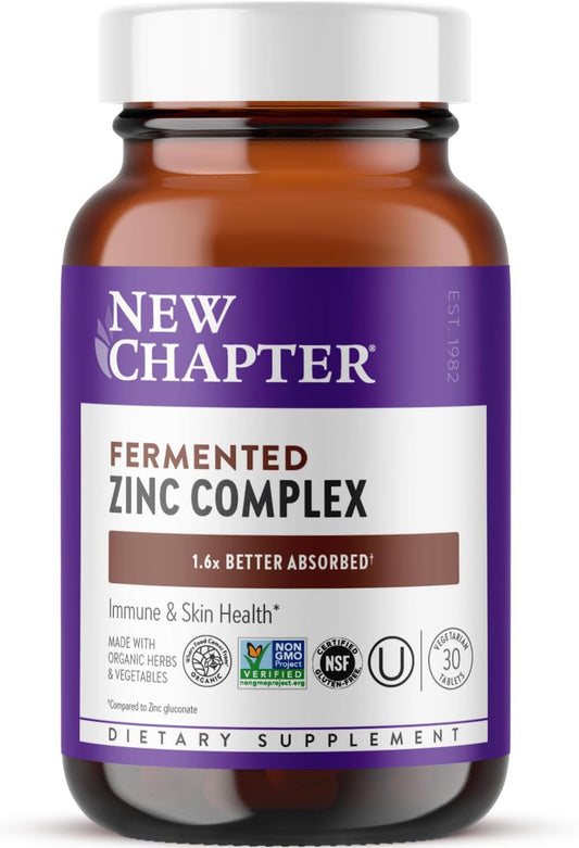 New Chapter  Fermented Zinc Complex - 30 Count