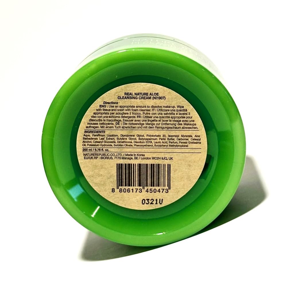 Nature Republic Real Nature Aloe Cleansing Cream  - 6.76oz