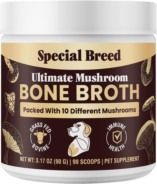 Beef Bone Broth for Dogs - Dog Bone Broth Powder - 90 Scoops