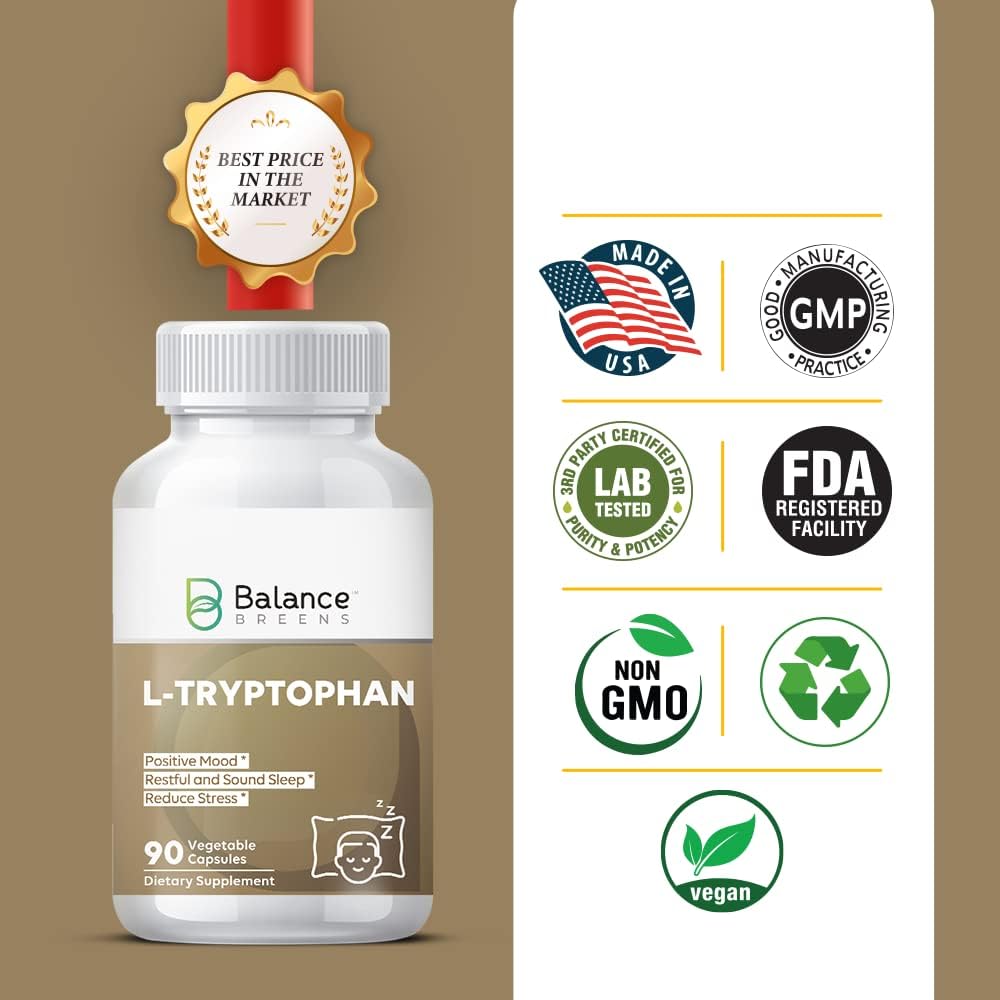 Balance Breens L-Tryptophan 90 Vegan Capsules