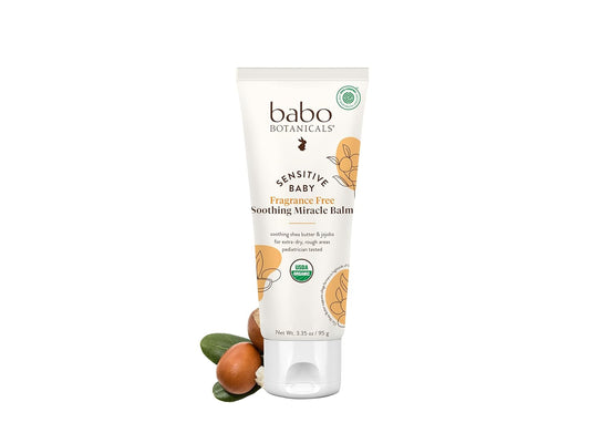 Babo Botanicals Sensitive Baby Fragrance-Free Soothing Miracle Balm -3.35 oz
