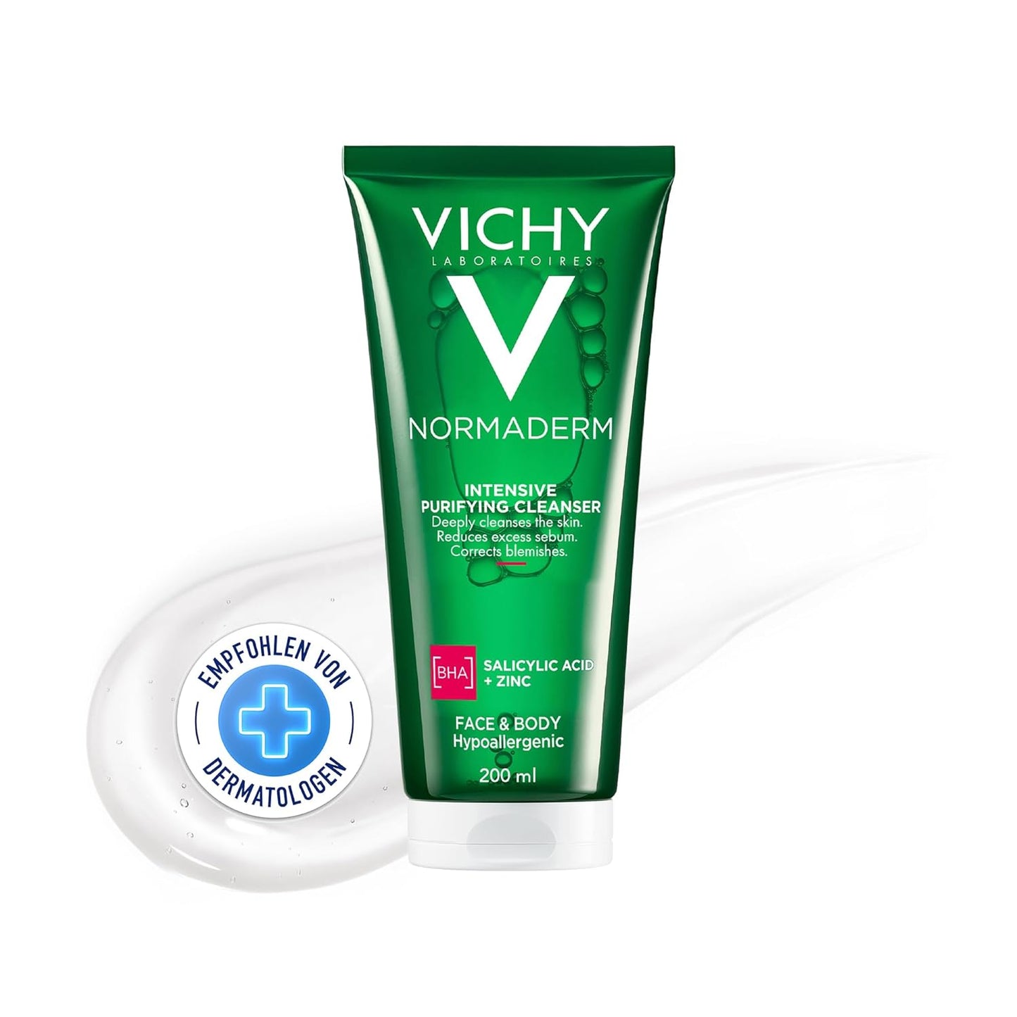 VICHY Normaderm Daily Acne Face Wash, Salicylic Acid -200ml