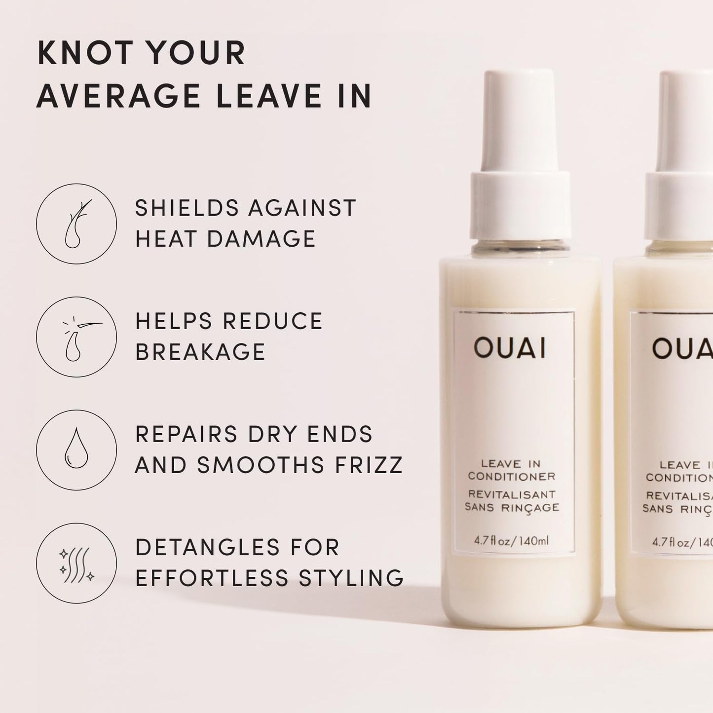 OUAI Leave In Conditioner & Heat Protectant for Hair - 1.5 oz