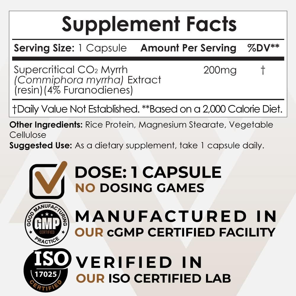 Nootropics Depot Supercritical CO2 Myrrh Extract  30 Capsules