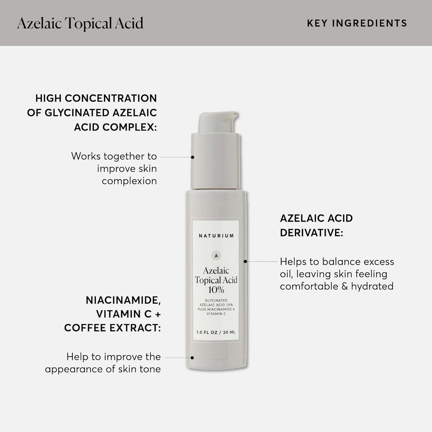 Naturium Azelaic Topical Acid 10%, Face & Skin Care-  1 oz
