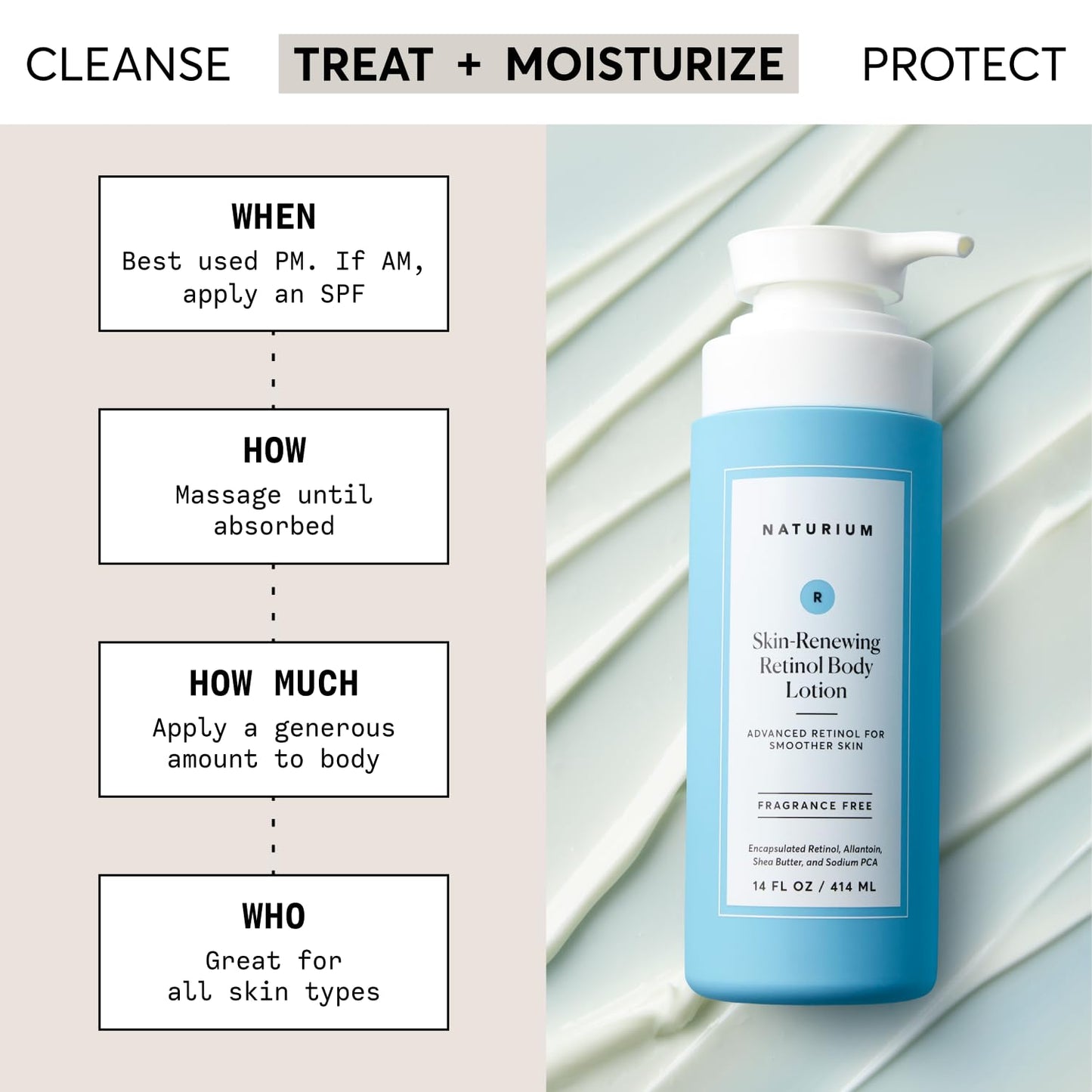 Naturium Skin-Renewing Retinol Body Lotion Jumbo - 14 oz