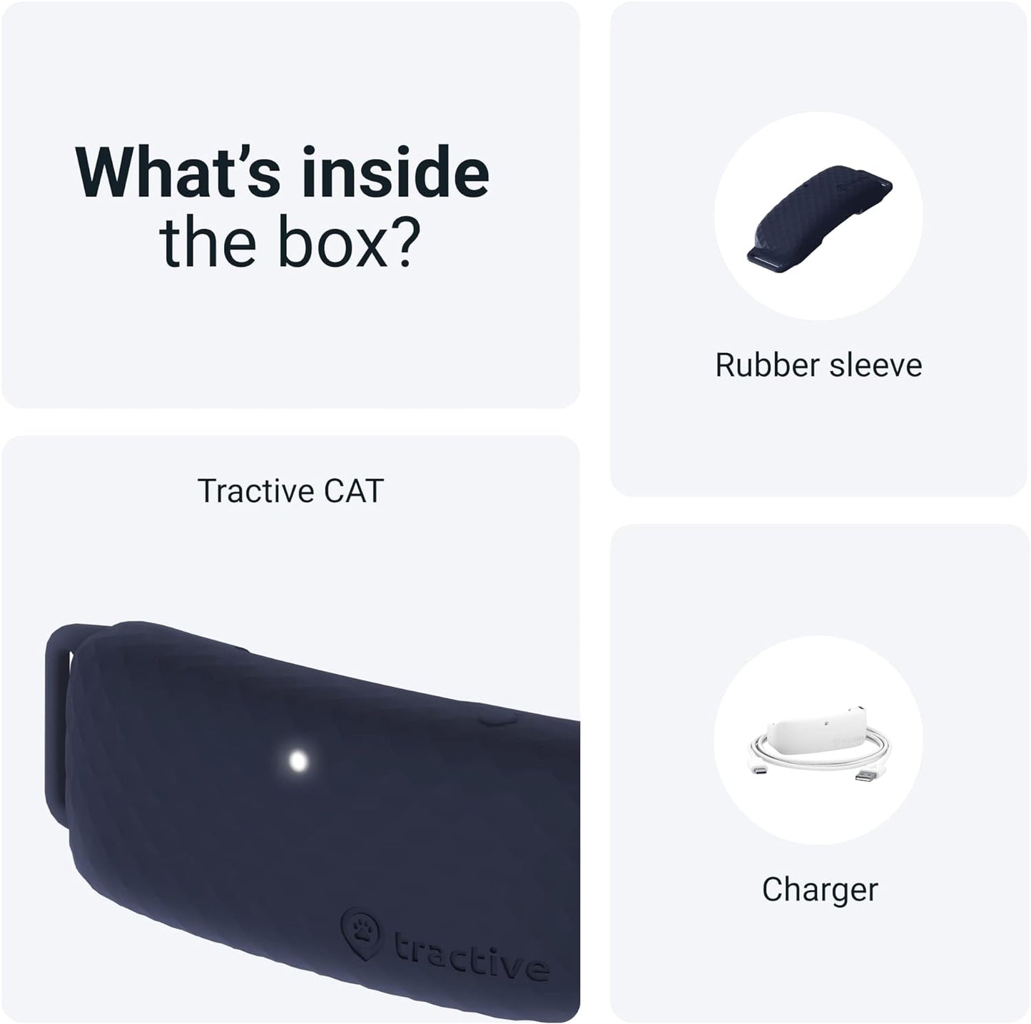 Tractive GPS Cat Tracker (9 lbs+) - Waterproof, GPS Location & Smart Activity Unlimited Range