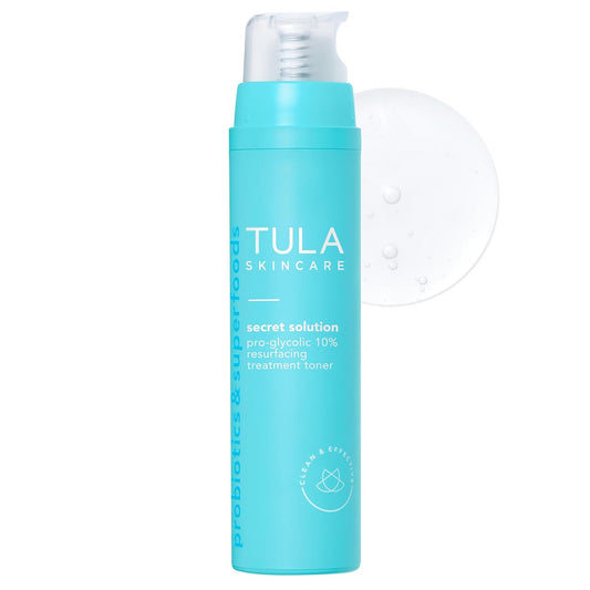 TULA Skin Care Secret Solution Pro-Glycolic 10% pH Resurfacing Toner - 2.7 oz.