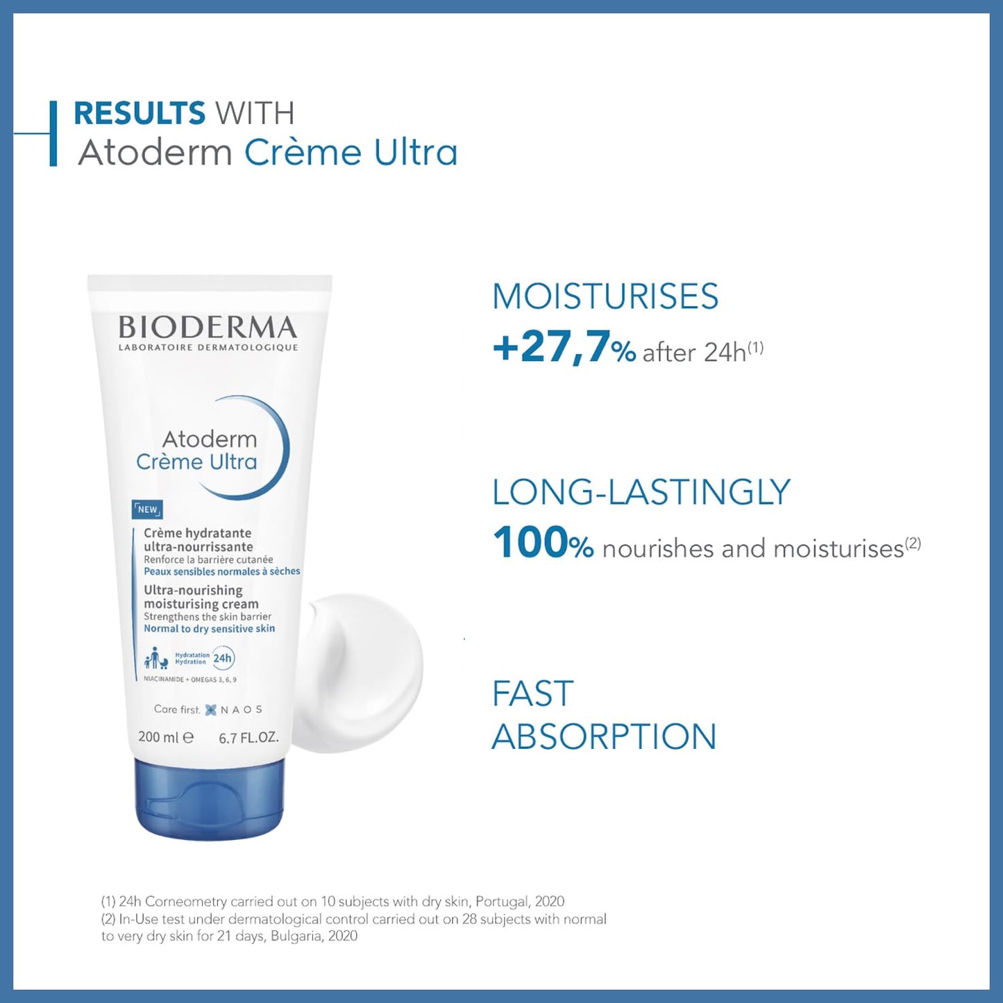 Bioderma Atoderm Cream Ultra, Hydrating Body Moisturizer - 6.7 fl oz