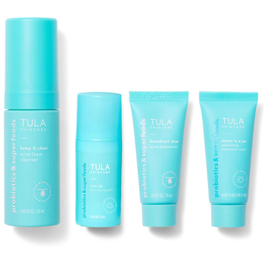TULA Skin Care Clear Skin Starters Acne & Blemish Fighting Discovery Kit  -  4-Piece Kit