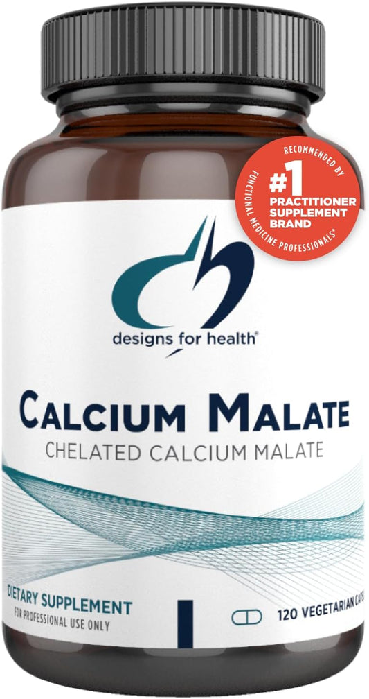Designs for Health Calcium Malate - 500mg 120 Capsules