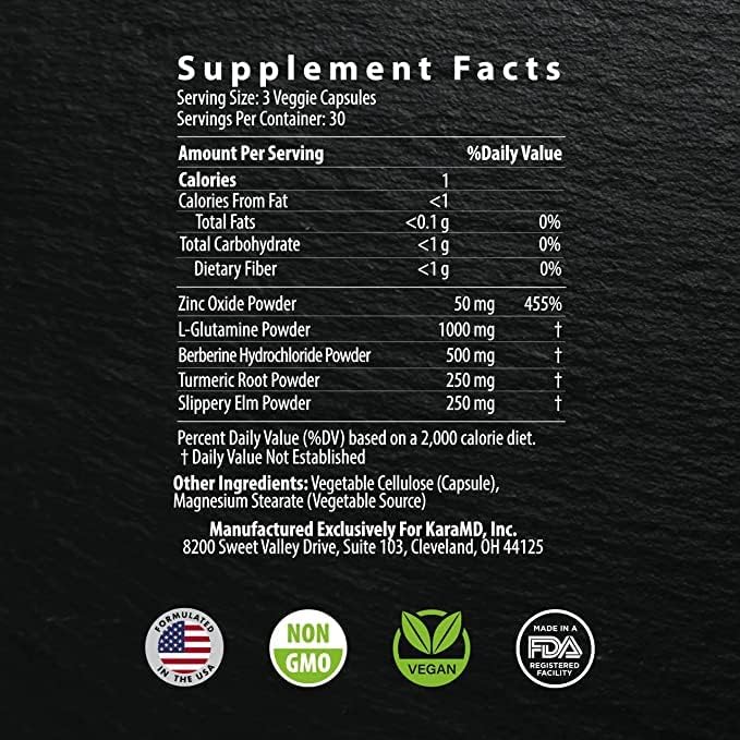 KaraMD Vital Restore - Supplement for Leaky Gut, Colon Health, & Immune Support 90 Capsules