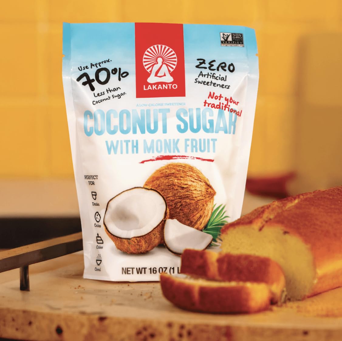Lakanto Coconut Sugar with Monk Fruit Sweetener - 1 lb