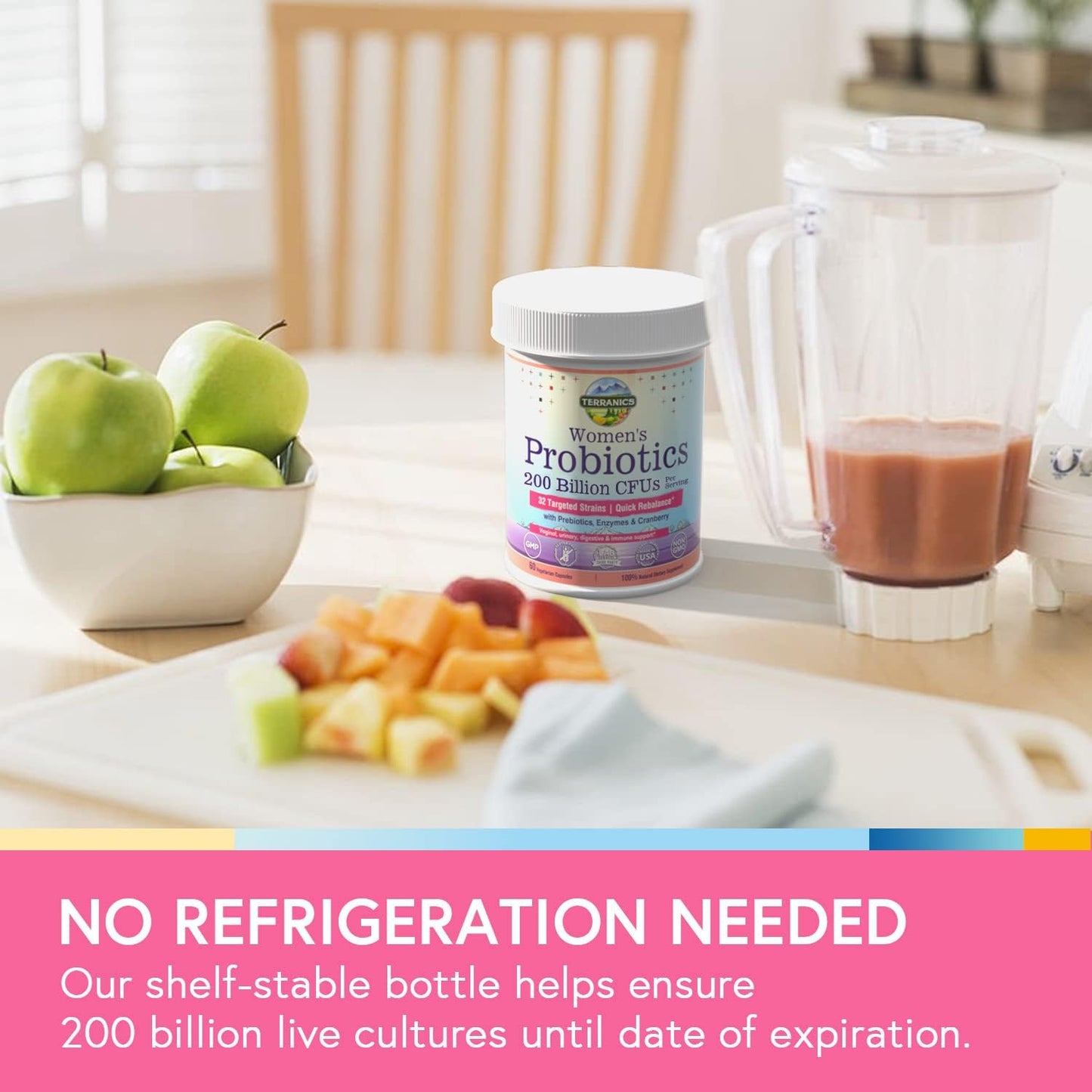 Terranics Daily Probiotics for Women, 200 Billion 32 Strains Womens Probiotics,60 capsules