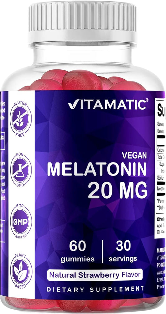 Vitamatic Melatonin 20mg Gummies for Adults - 60 Count