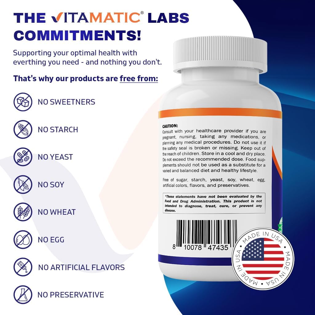 Vitamatic GABA  750mg - 240 Vegetable Capsules