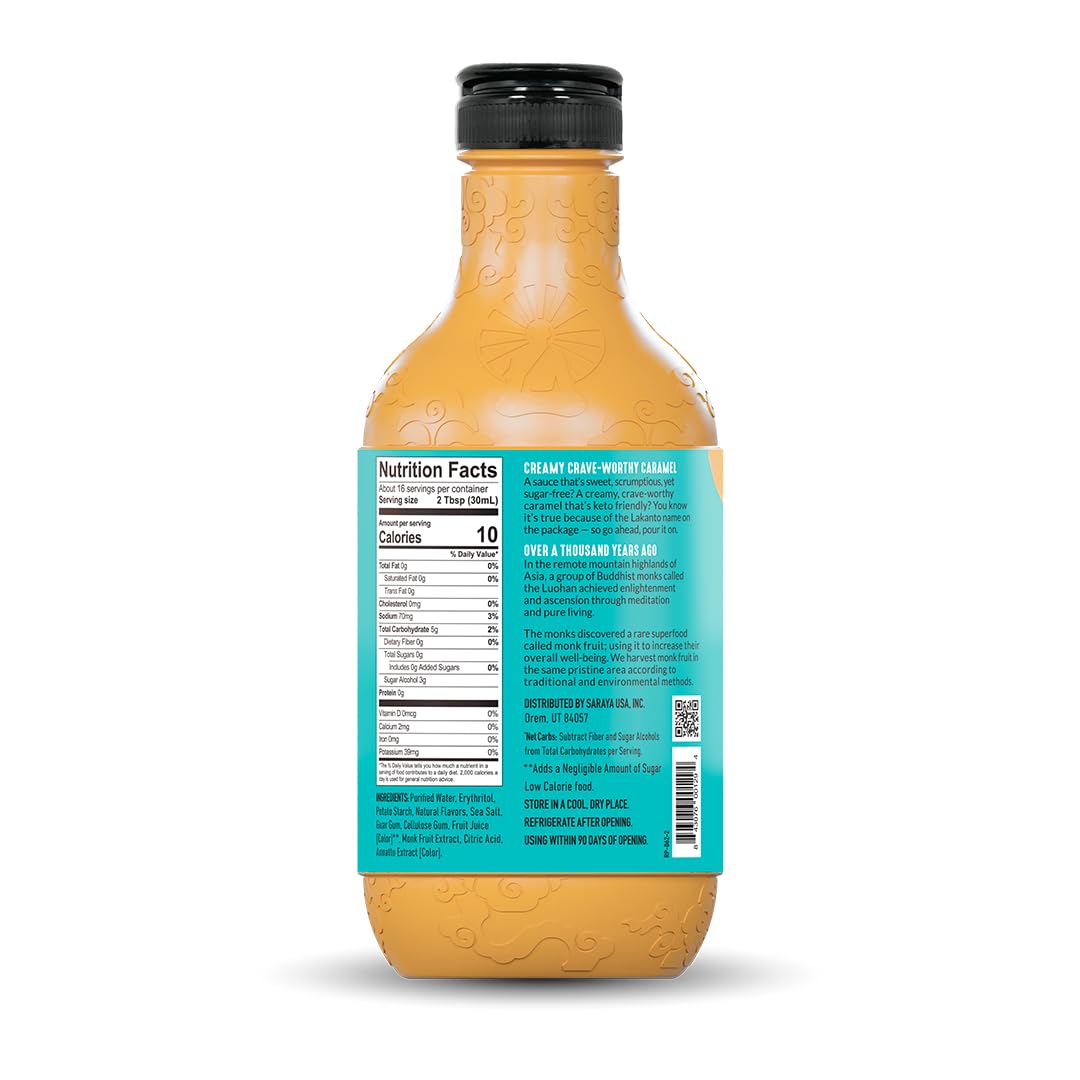Lakanto Sugar Free Caramel Sauce - 16 Fl Oz
