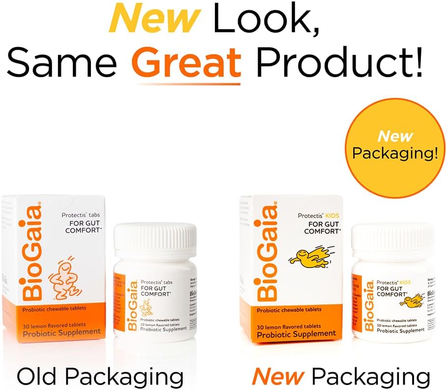 BioGaia Protectis Chewable Tablets for Toddlers, Kids, and  30 Tablets