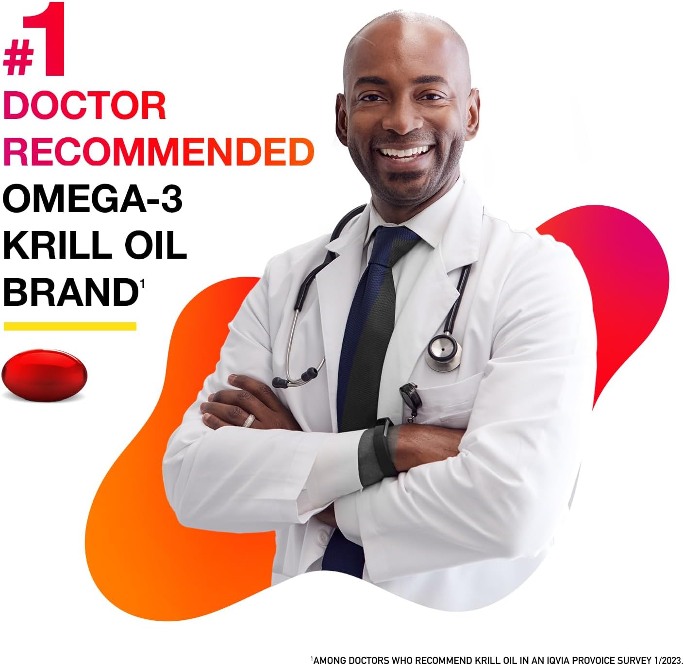 MegaRed Krill Oil 350mg Omega 3 Supplement, 30 softgels