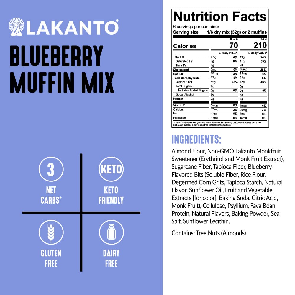 Lakanto Sugar Free Blueberry Muffin Mix - 6.77 oz