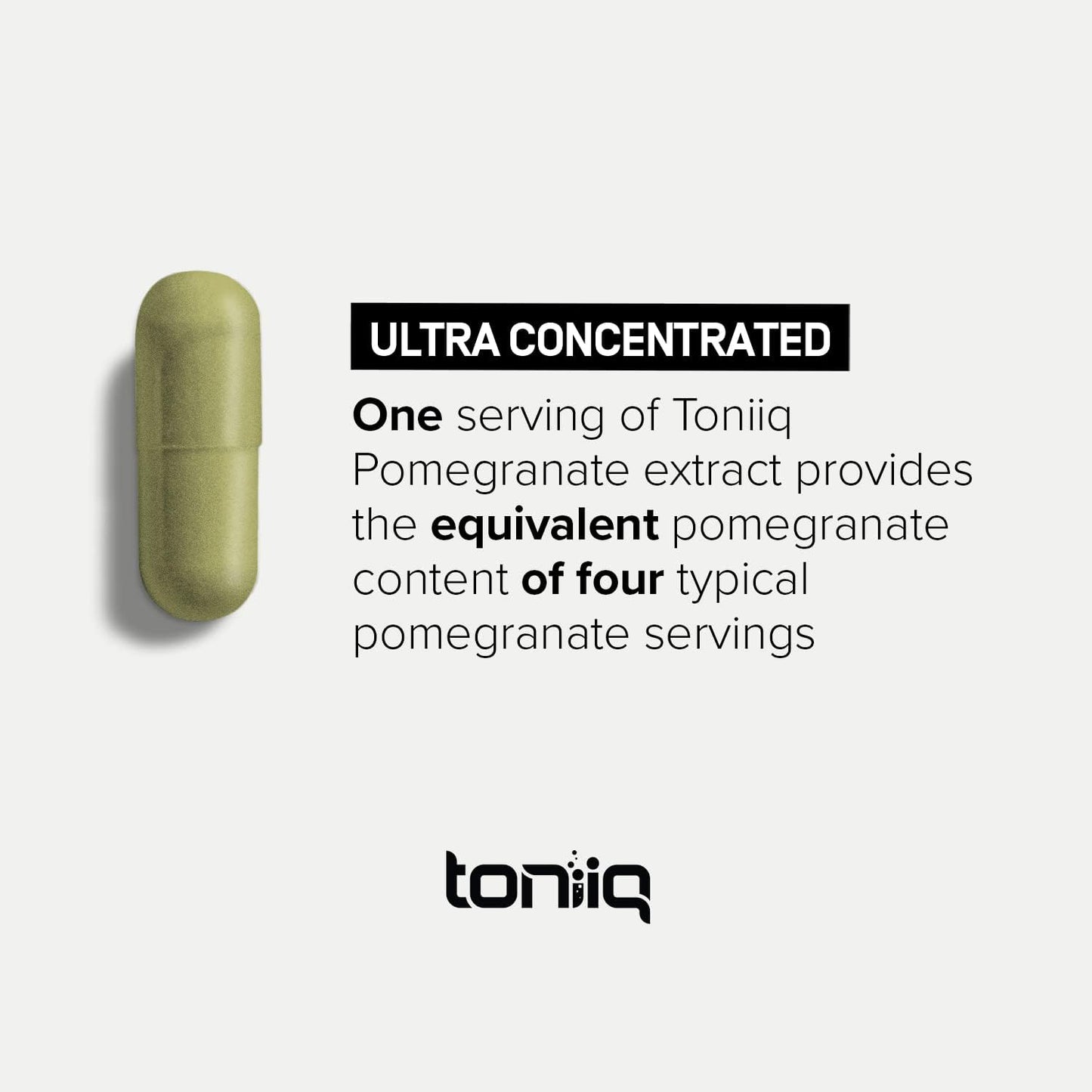 Toniiq 42,000mg 35x Concentrated Ultra High Strength Pomegranate - 120 capsules
