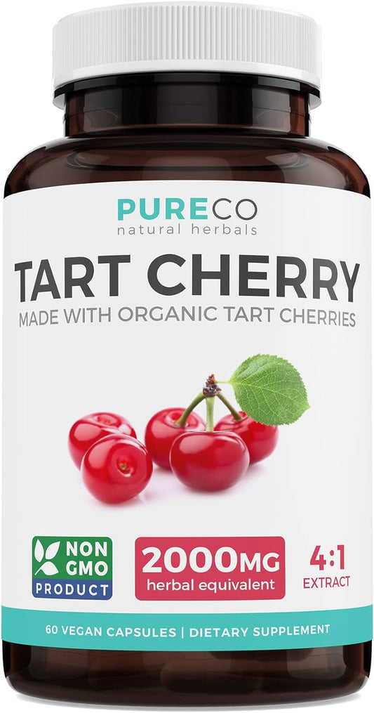 Organic Tart Cherry Capsules (Vegan & Gluten Free)  60 Capsules