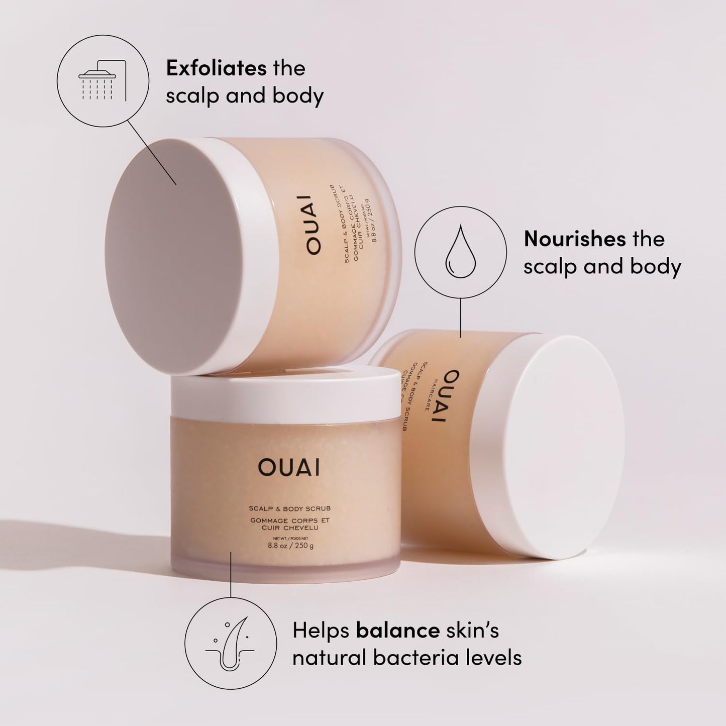 OUAI Travel Kit - Includes Travel Size Leave In Conditioner, Detox Shampoo (4 Count)