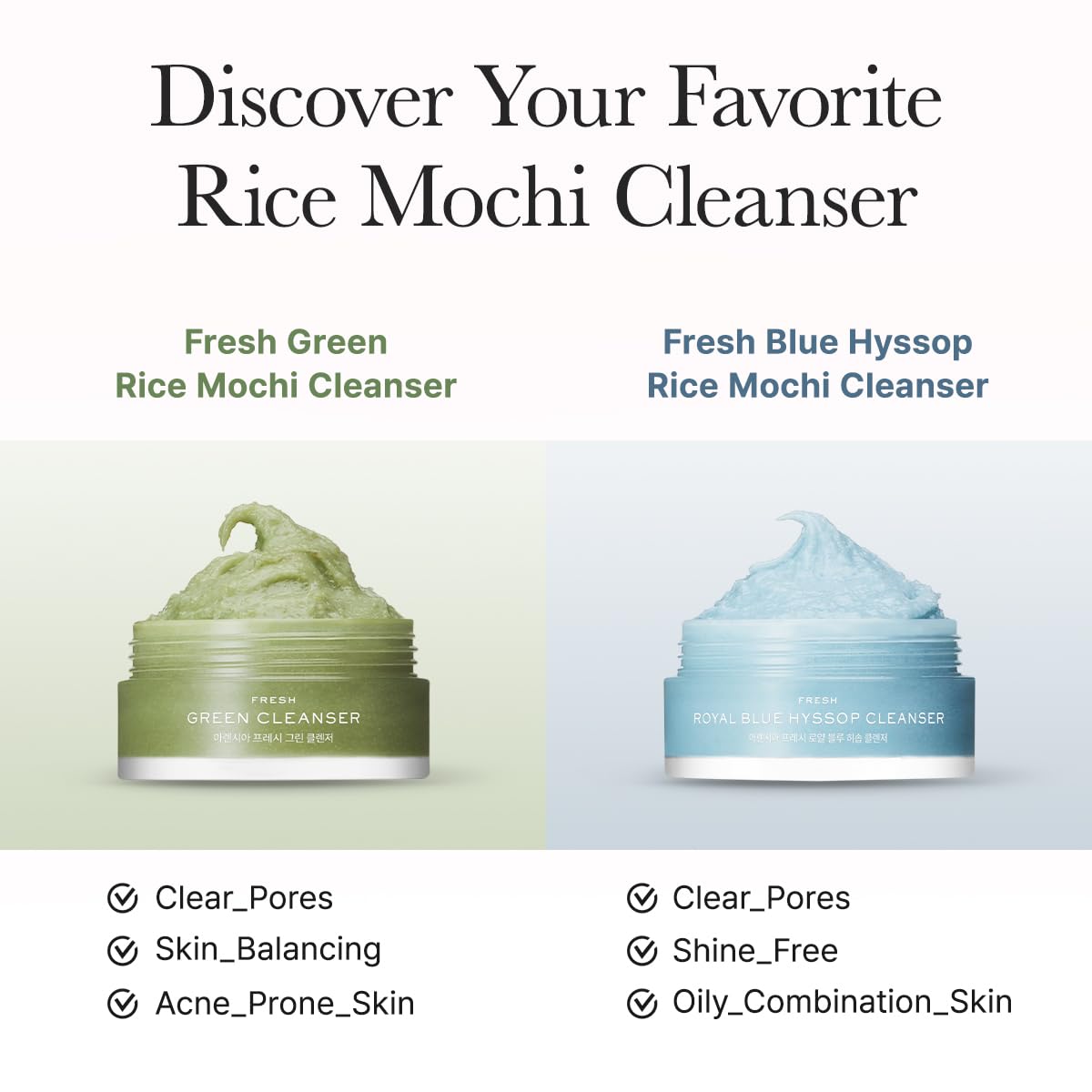 Arencia Rice Mochi Facial Cleanser Gift Set, 6 Varieties, 0.52 oz each - travel size,