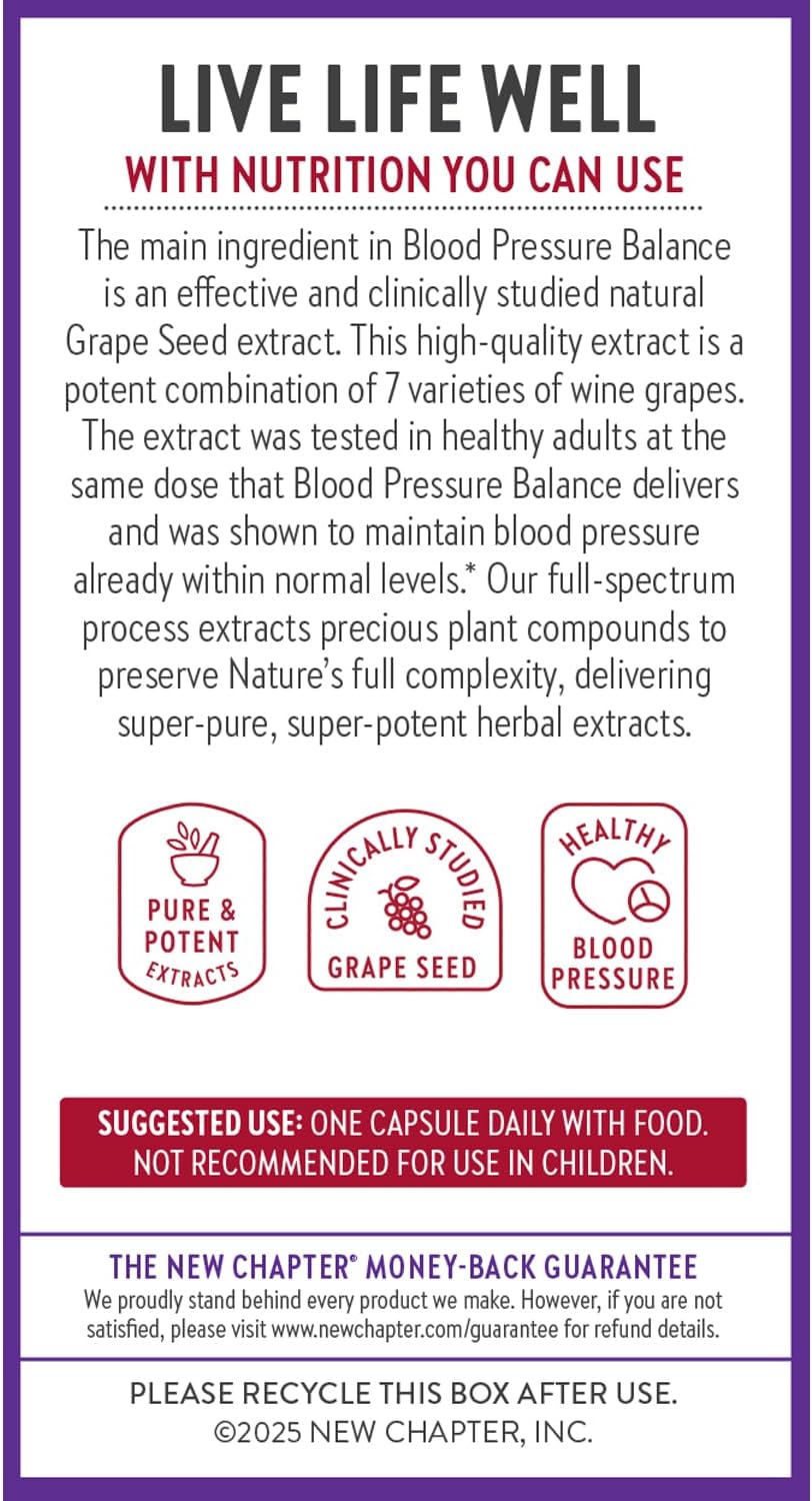 New Chapter Blood Pressure Supplement - 30 Count