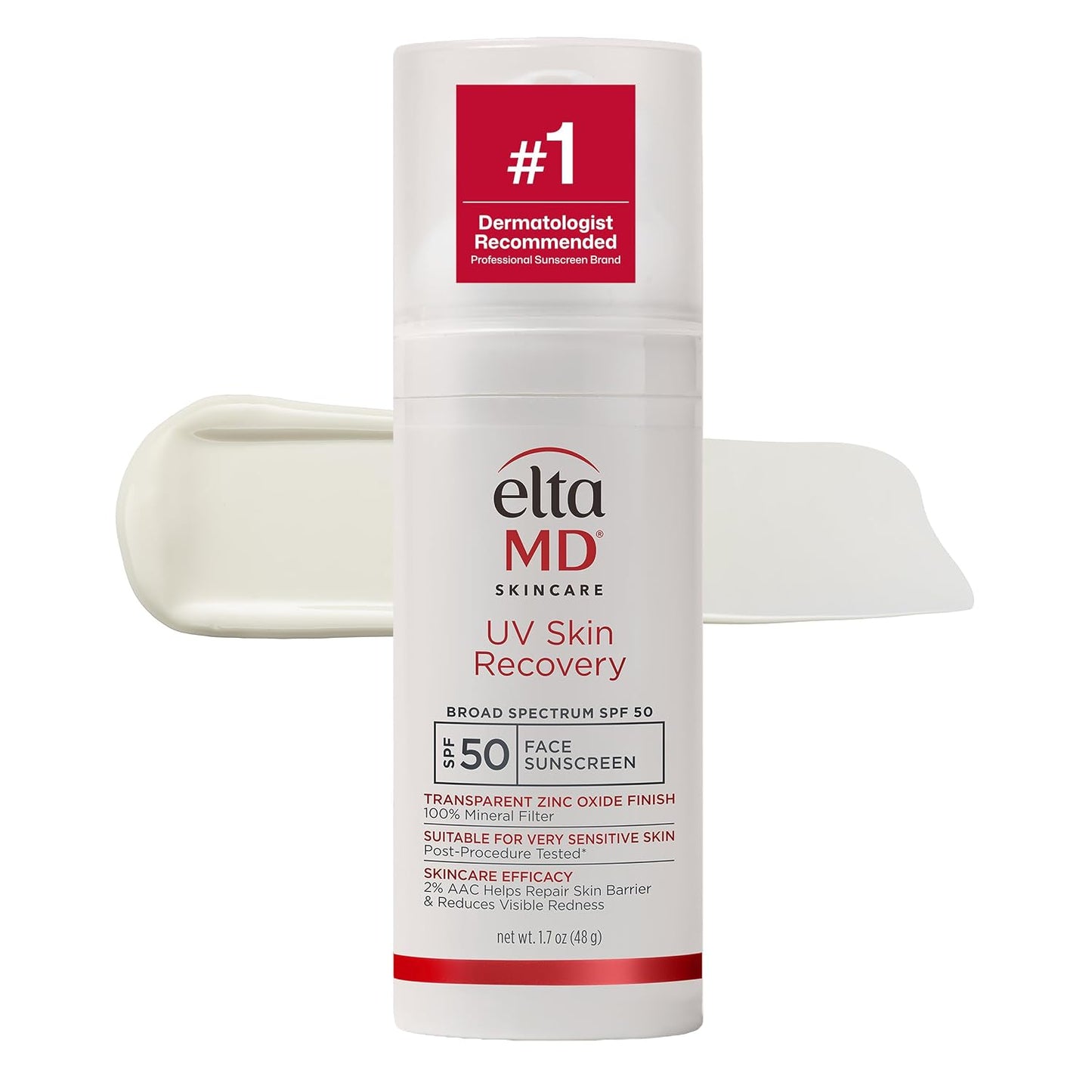 EltaMD UV Skin Recovery 100% Mineral Sunscreen, SPF 50 -1.7 oz
