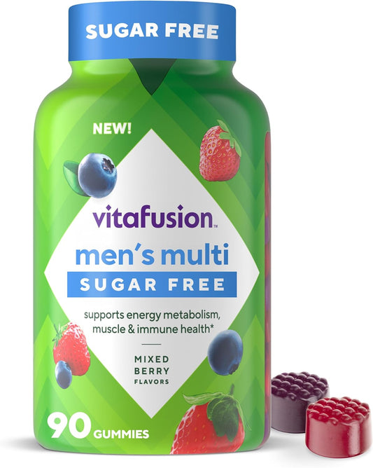 Vitafusion Sugar Free Men’s Multi Daily Gummy Mixed Berry Flavors, 90 Count
