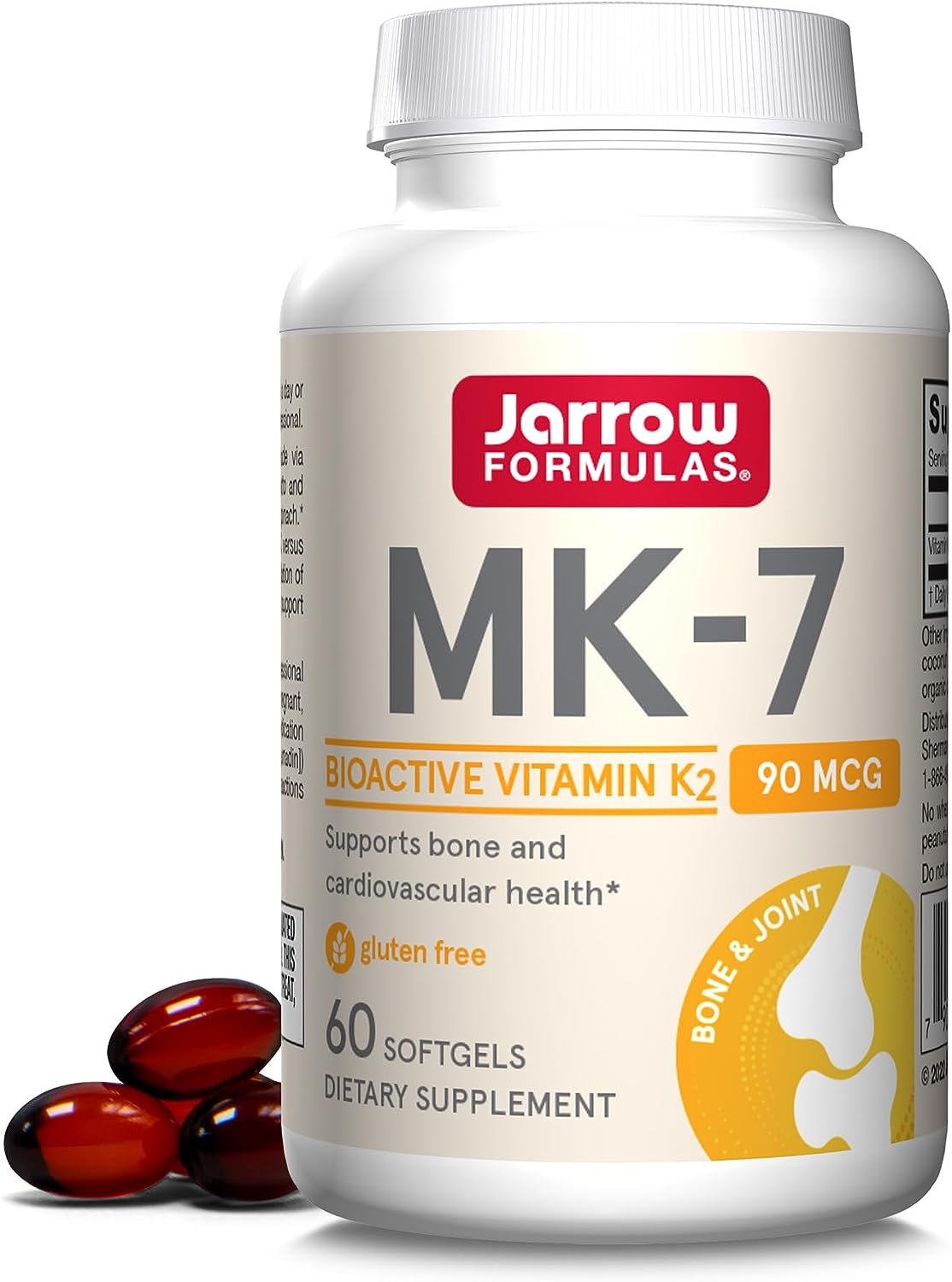 Jarrow Formulas MK- 7 - Bioactive Form of Vitamin K2  60 softgels