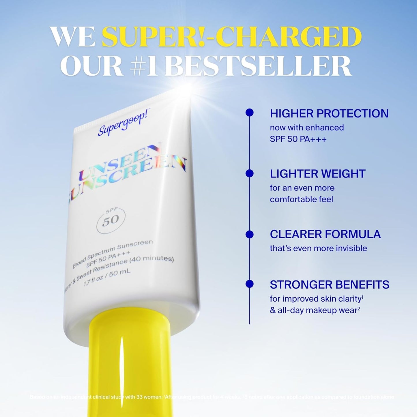 Supergoop! Unseen Sunscreen SPF 50 for Face (1.7 fl oz)+ Antioxidant Body Mist SPF 50 (6 fl oz)