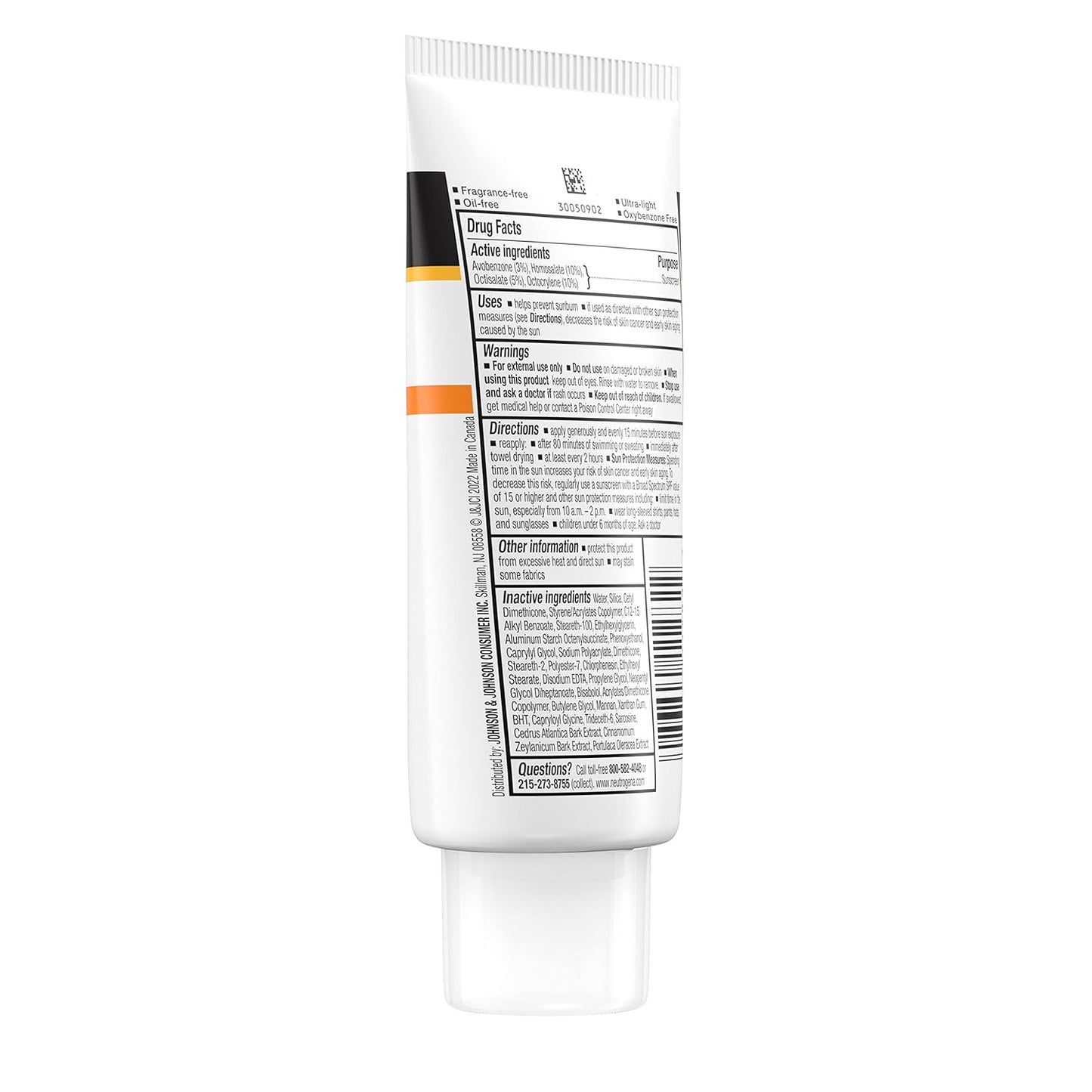 Neutrogena Clear Face Liquid Lotion Sunscreen for Acne-Prone Skin
