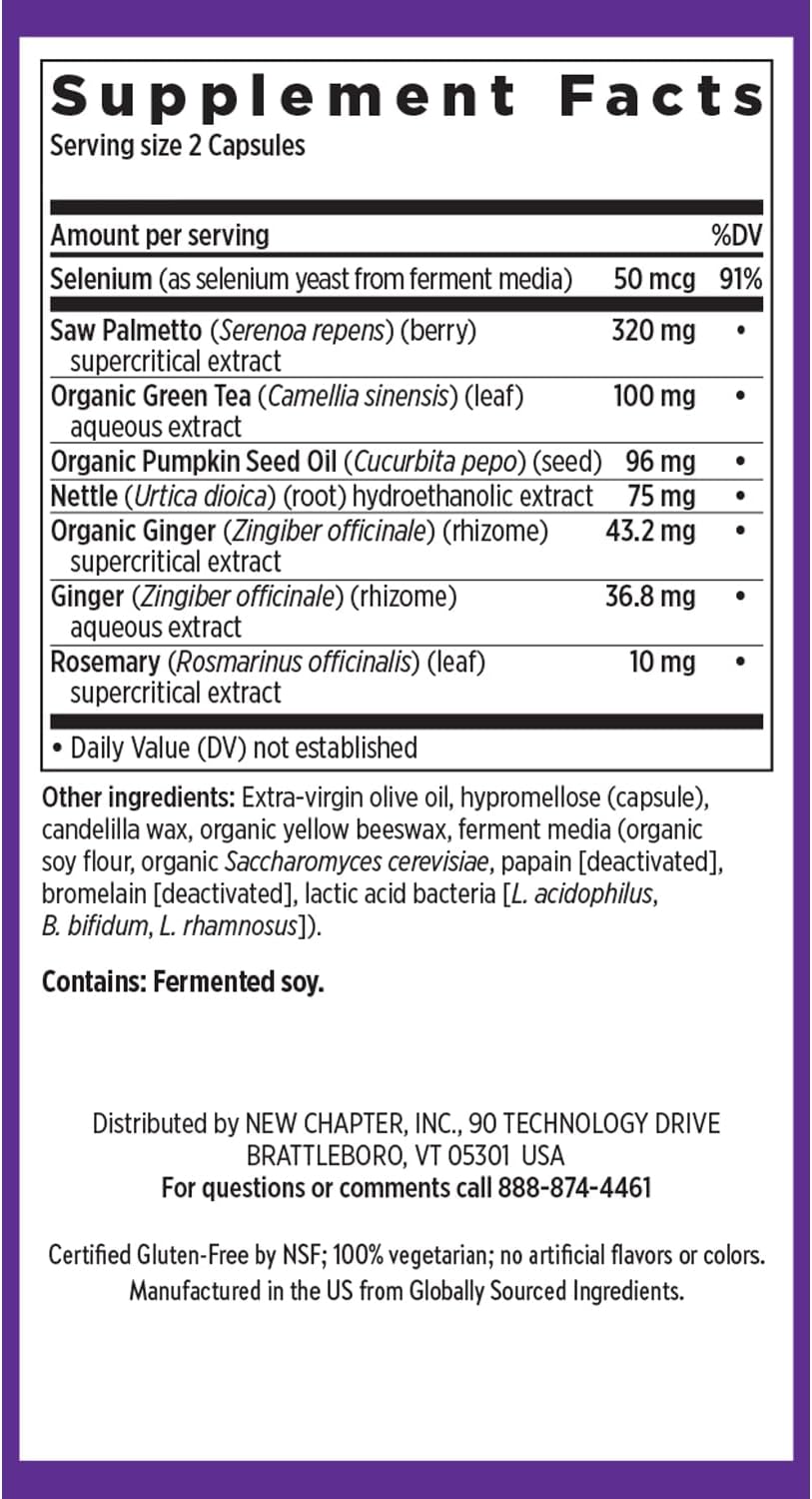 New Chapter Prostate Supplement - 60 ct Vegetarian Capsule