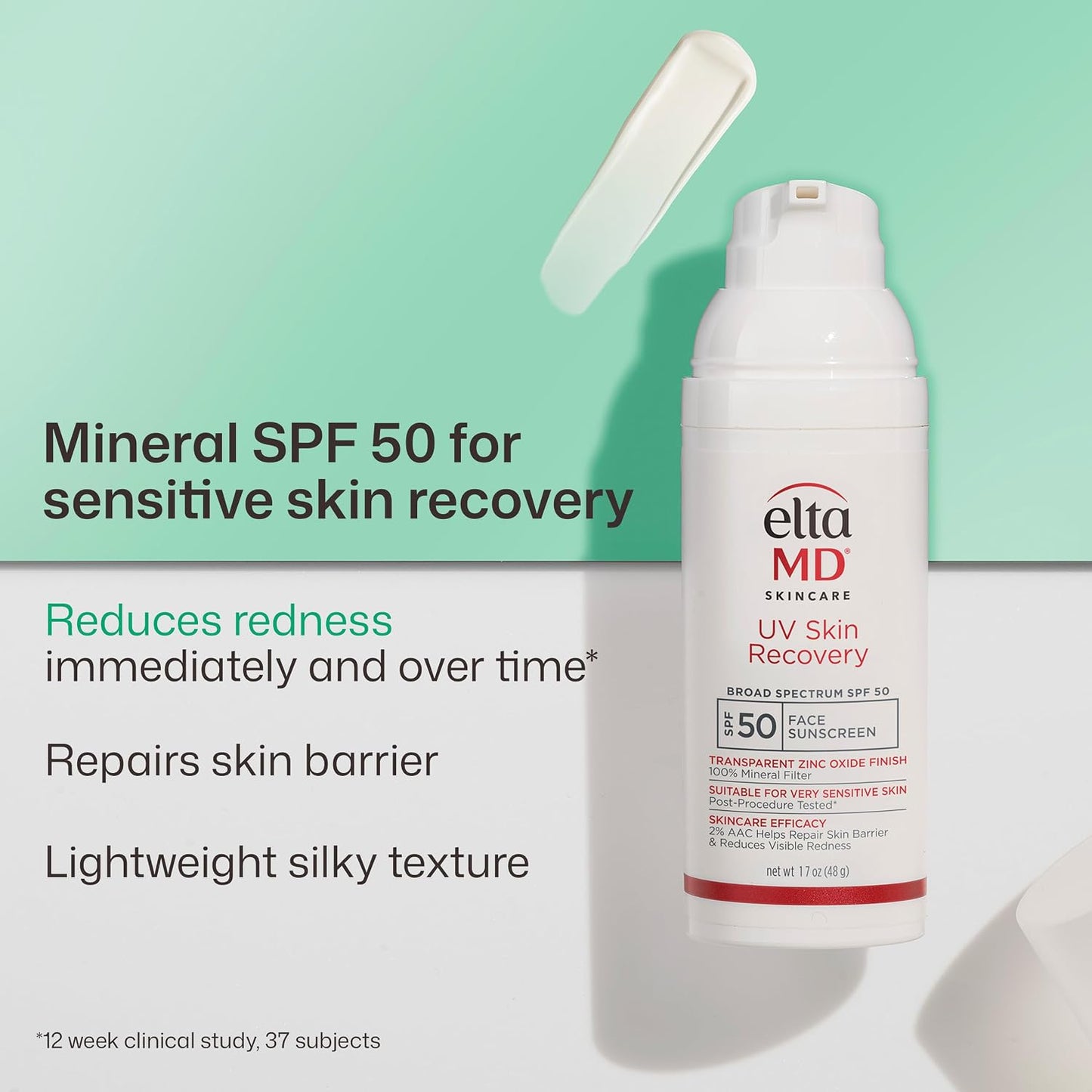EltaMD UV Skin Recovery 100% Mineral Sunscreen, SPF 50 -1.7 oz