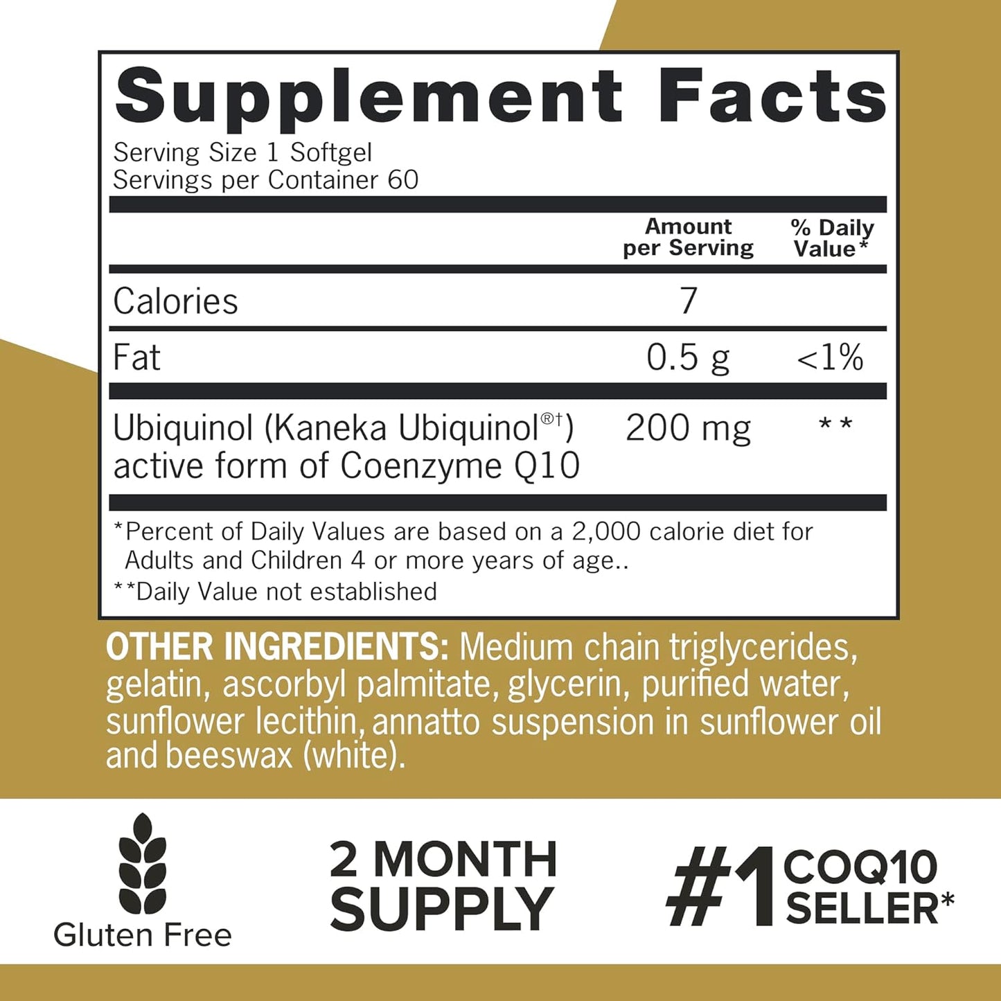 Qunol Ubiquinol CoQ10 200mg Softgels, 60 count