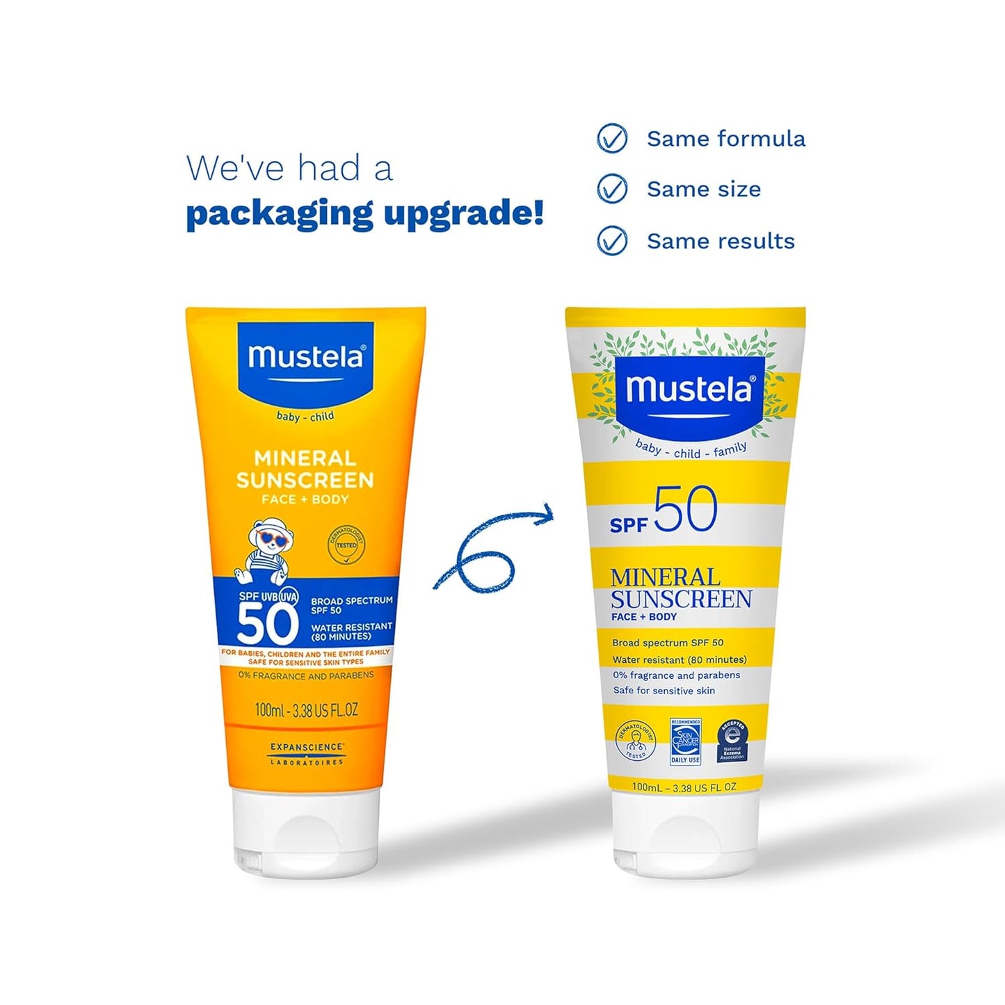 Mustela Baby Mineral Sunscreen Lotion SPF 50 Broad Spectrum -3.38 fl oz