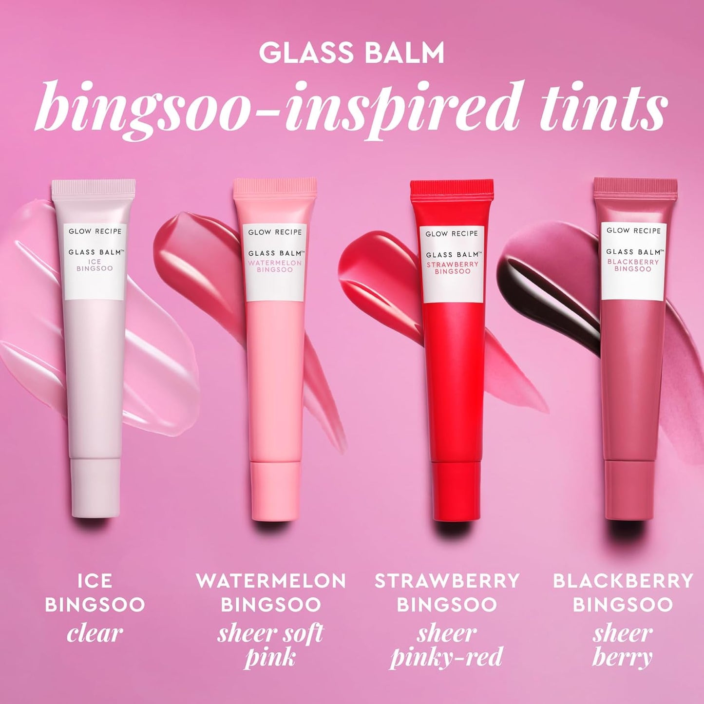Glow Recipe Glass Balm Lip Treatment Clear Tint, Ice Bingsoo - 15 ml