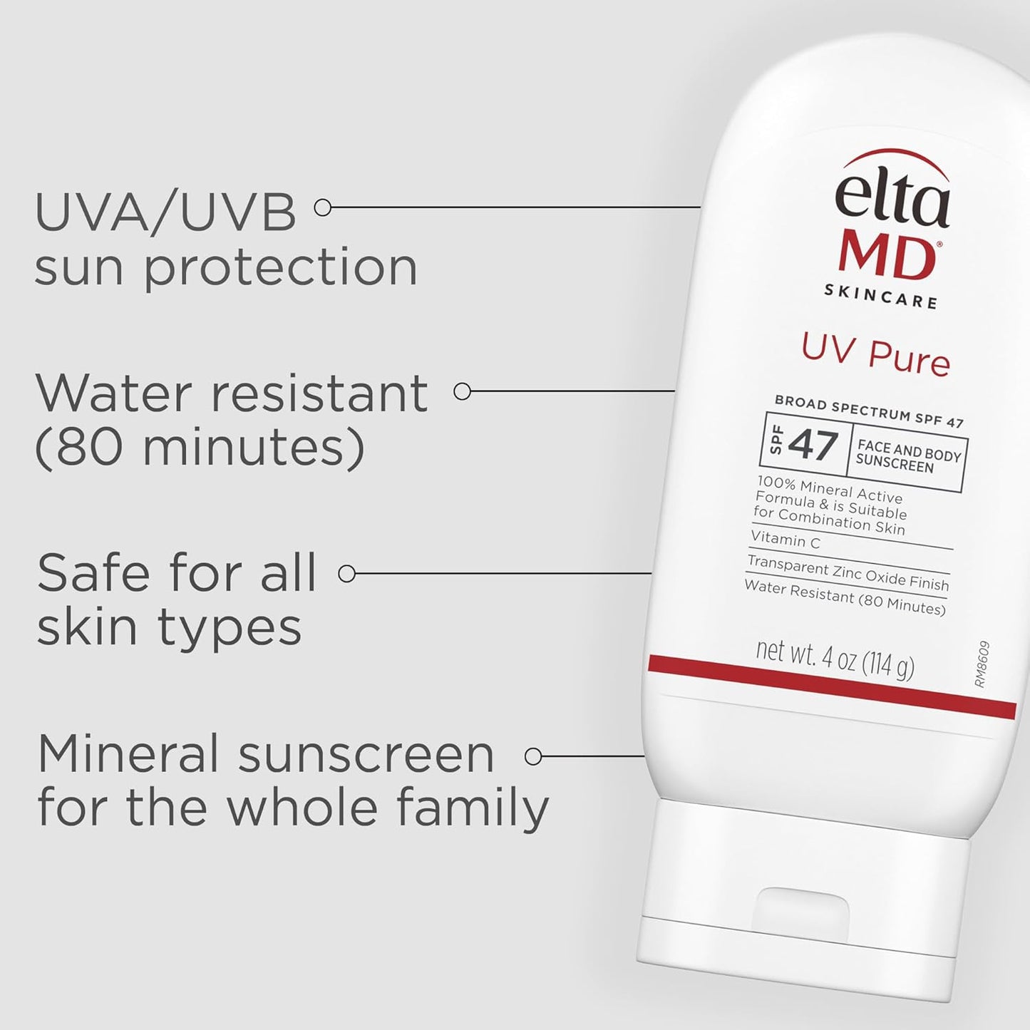 EltaMD UV Pure Face and Body Sunscreen, SPF 47 - 0.4 0z
