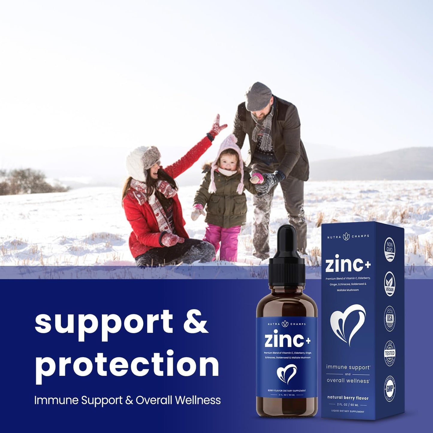 NutraChamps Zinc Liquid Supplement 60 ml