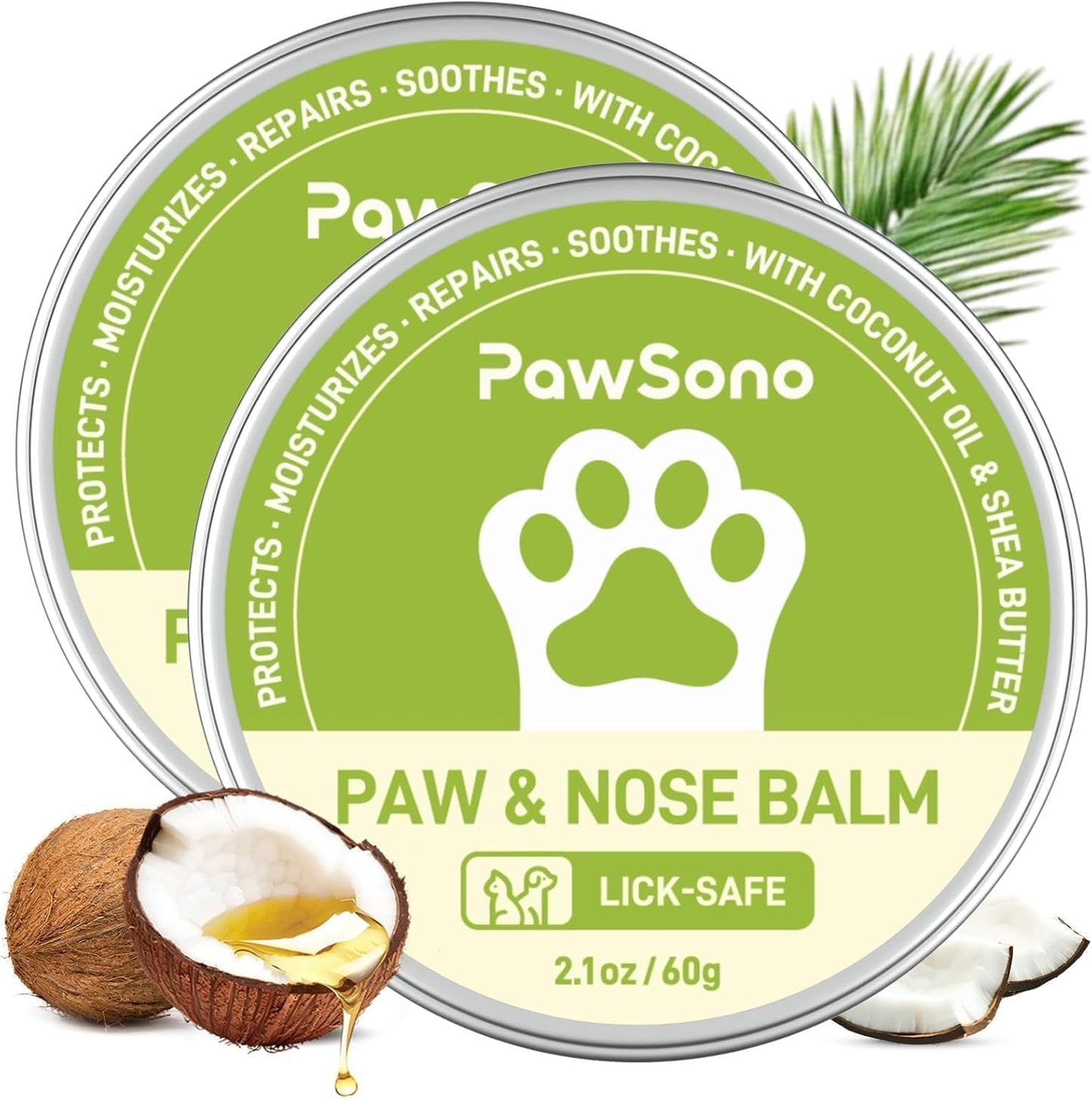 Lick-Safe Dog Paw & Nose Balm with Coconut Oil - 2.1oz *2