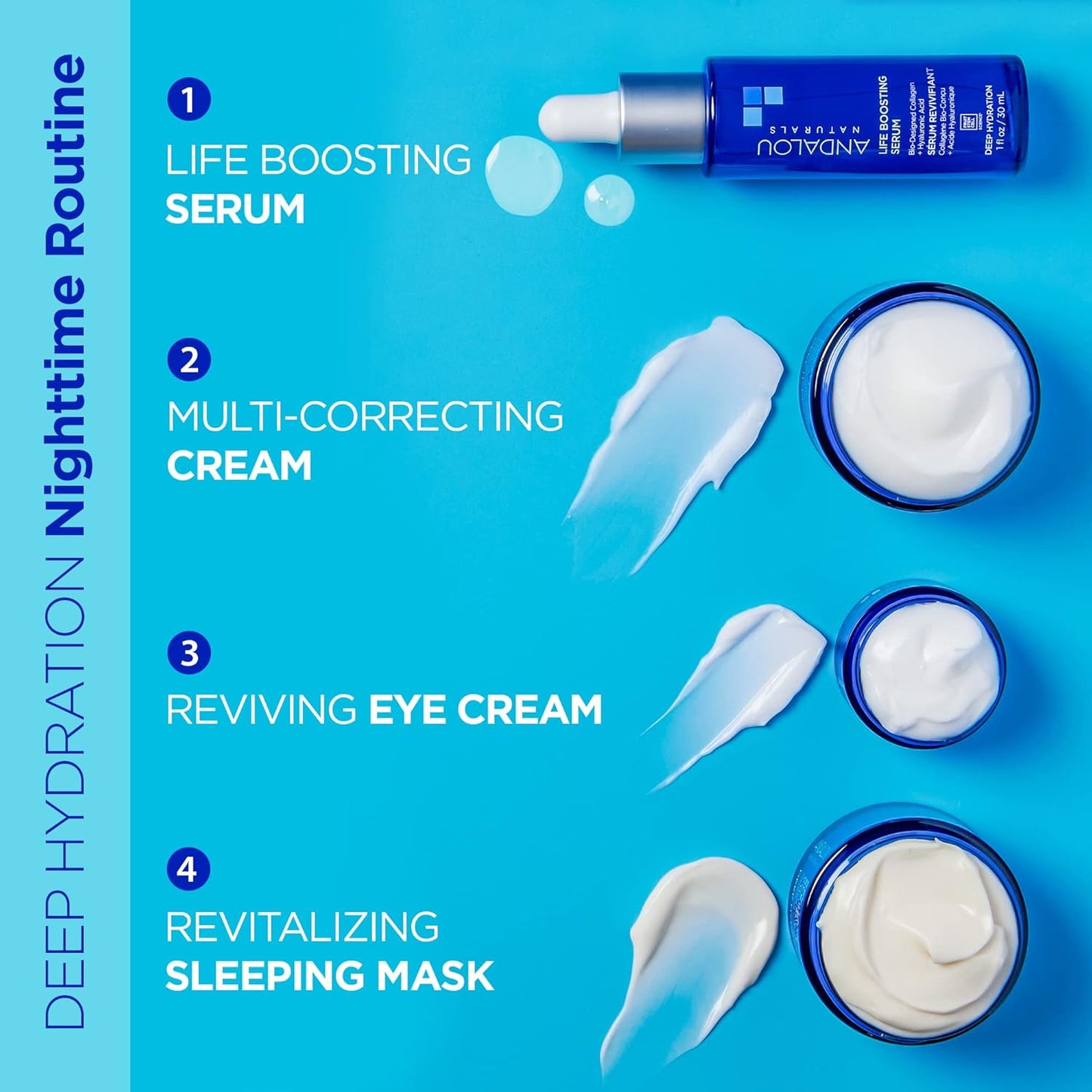 Andalou Naturals Deep Hydration Face Moisturizer, Multi-Correcting Cream,1.7 fl oz