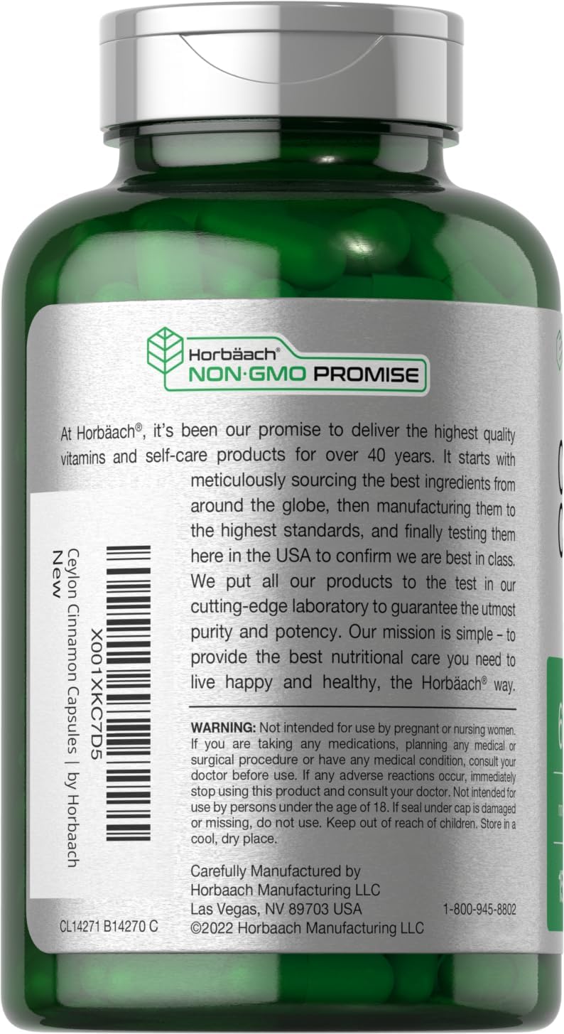 Ceylon Cinnamon Capsules 150 Count