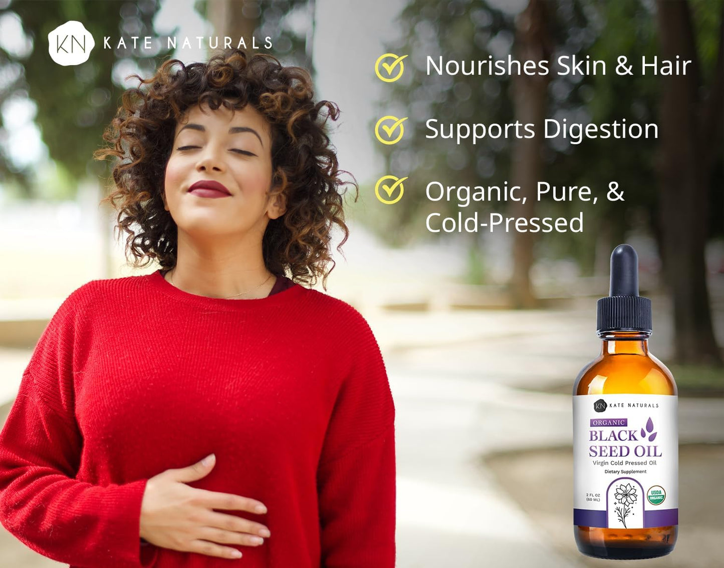 Kate Naturals Organic Black Seed Oil - 2oz
