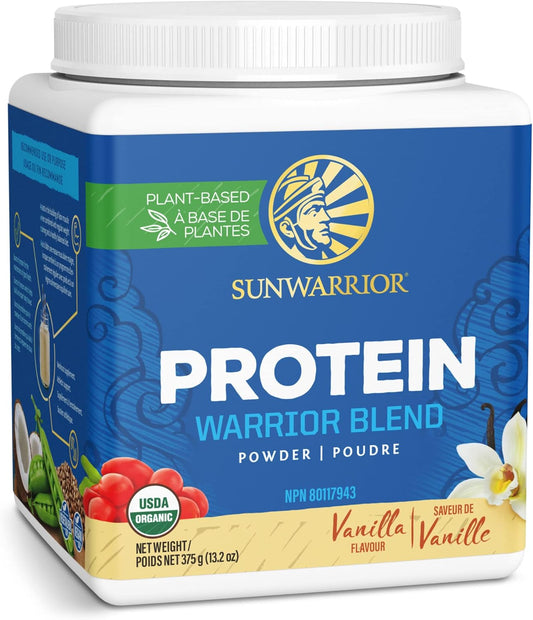 Sunwarrior - Warrior Blend, Plant Based vanilla flavour -13.2 ounce