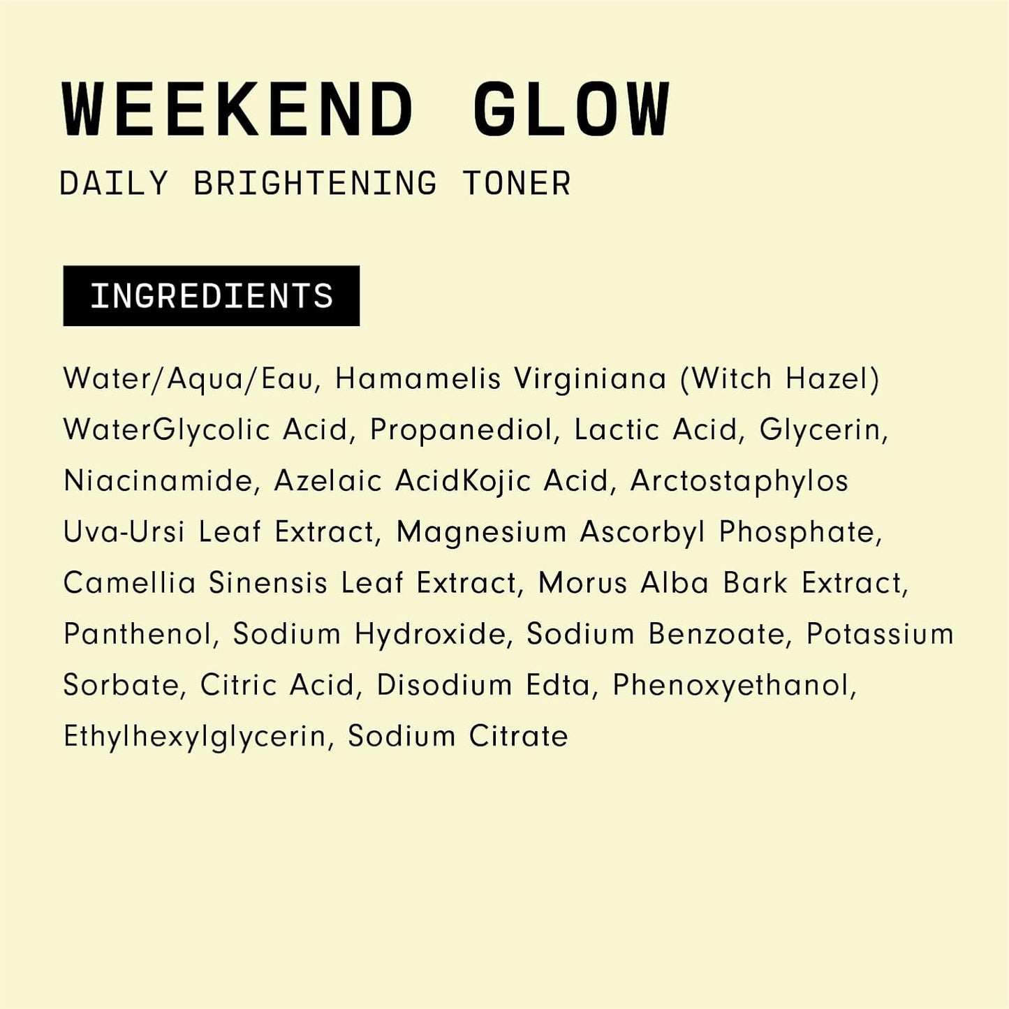 Versed Weekend Glow Daily Brightening AHA Liquid - 4 Fl Oz