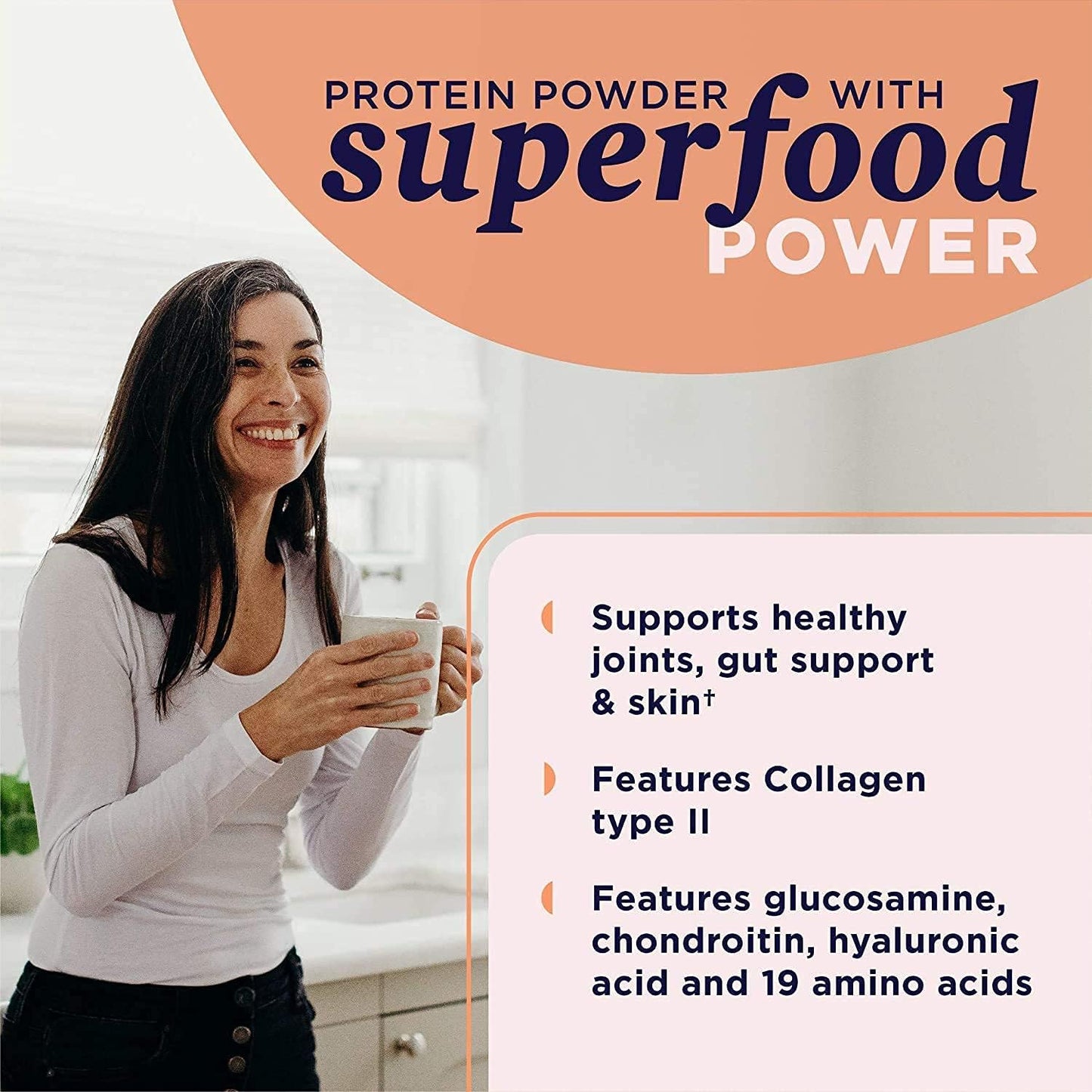 Ancient Nutrition Protein Powder Made from Real Bone Broth, Turmeric, 20g Protein Per Serving